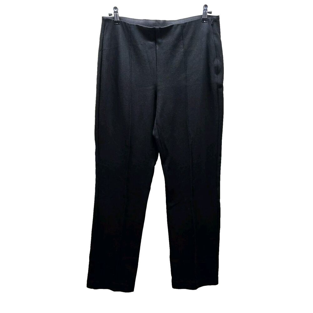 CHICO'S Womens Black Straight Leg Dress Pant Trouser Size 8